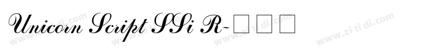 Unicorn Script SSi R字体转换